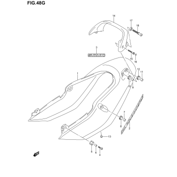 SEAT TAIL COVER (GSF1200SK5)