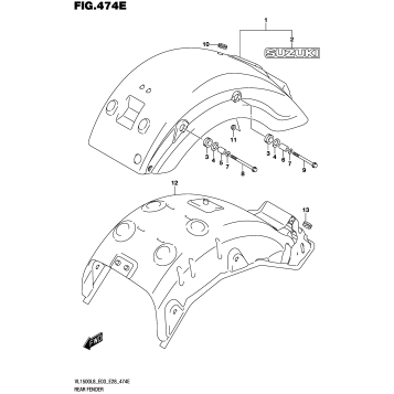 REAR FENDER (VL1500TL8 E03)