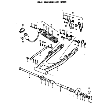 REAR SWINGING ARM (RM125B)