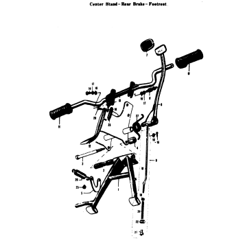 CENTER STAND-REAR BRAKE-FOOTREST