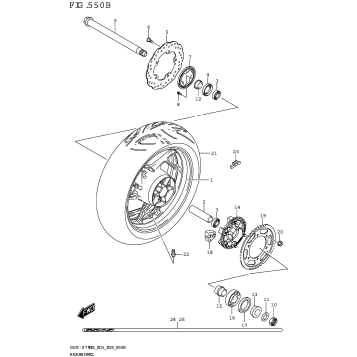 REAR WHEEL (GSX-S750Z,GSX-S750ZA)