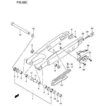REAR SWINGING ARM (MODEL X)