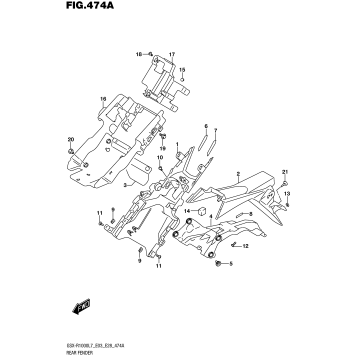REAR FENDER (GSX-R1000L7 E03)