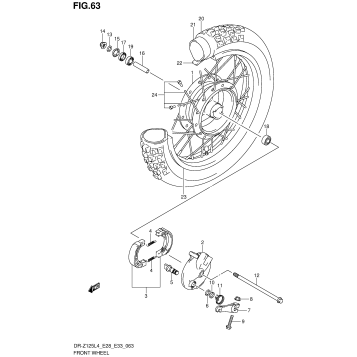 FRONT WHEEL (DR-Z125L4 E33)