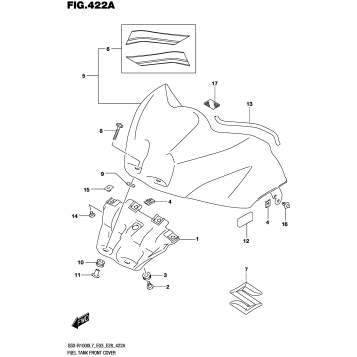 FUEL TANK FRONT COVER (YSF)