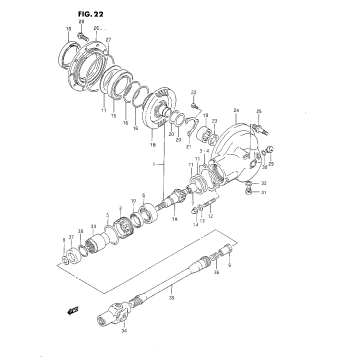 PROPELLER SHAFT-FINAL DRIVE GEAR