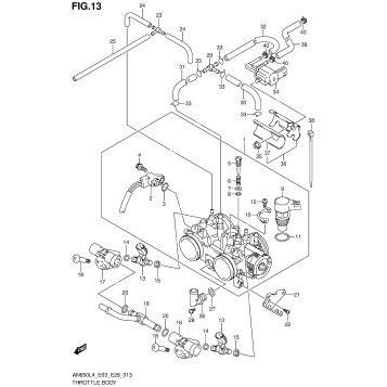 THROTTLE BODY (AN650L4 E33)