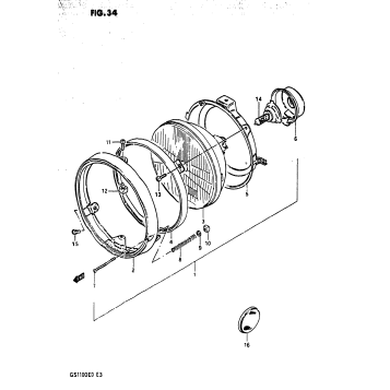 HEADLAMP (GS1100EZ/ED)