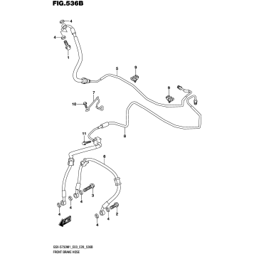 FRONT BRAKE HOSE (GSX-S750A,GSX-S750ZA)