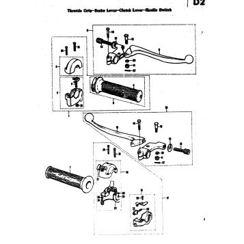 THROTTLE GRIP-BRAKE LEVER-CLUTCH LEVER-HANDLE SWITCH