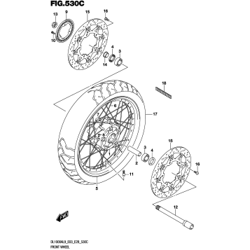 FRONT WHEEL (DL1000XAL9 E33)