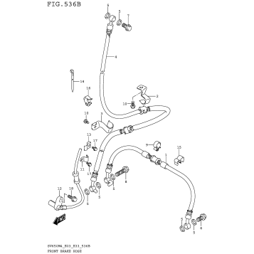 FRONT BRAKE HOSE (SV650M4 E33)