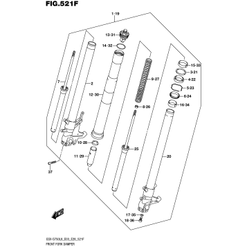 FRONT FORK DAMPER (GSX-S750AL8 E33)