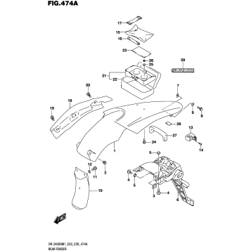 REAR FENDER (DR-Z400SM)