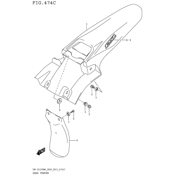 REAR FENDER (DR-Z125L E33)