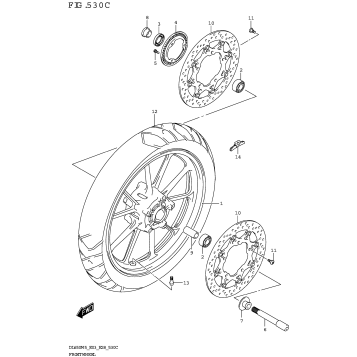 FRONT WHEEL (DL650A)