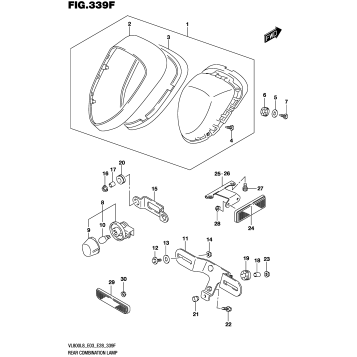 REAR COMBINATION LAMP (VL800TL8 E33)