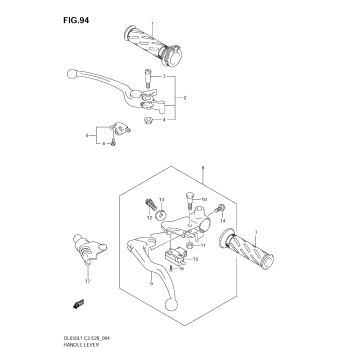 HANDLE LEVER (DL650 L1 E33)