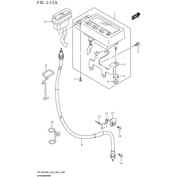 SPEEDOMETER (DR-Z400SM:E28)