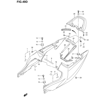 SEAT TAIL COVER (SV1000SK5)
