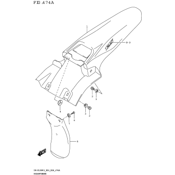 REAR FENDER (DR-Z125:E28)
