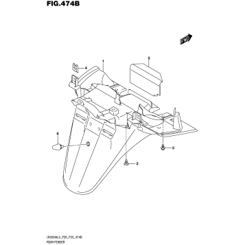 REAR FENDER (UH200AL5 P33)