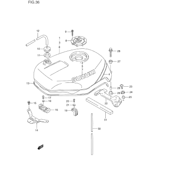 FUEL TANK (MODEL P/R)