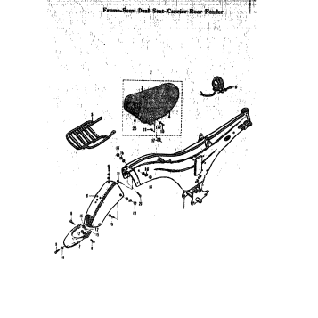 FRAME-SEMI DUAL SEAT-CARRIER-REAR FENDER