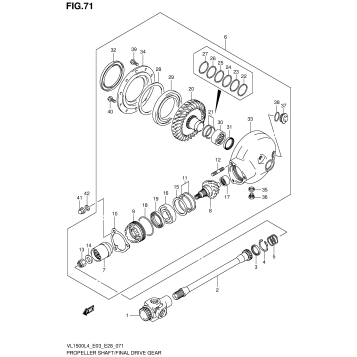 PROPELLER SHAFT/FINAL DRIVE GEAR (VL1500L4 E33)