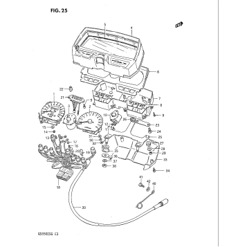 SPEEDOMETER - TACHOMETER (GS550ES3/ESE/ESF/ESG)