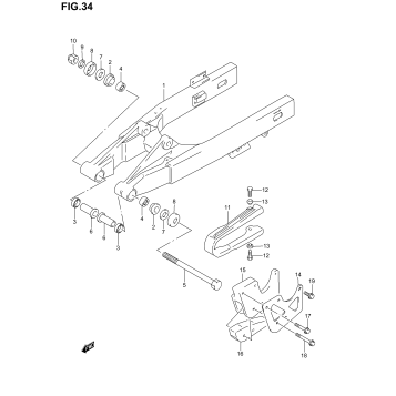 REAR SWINGING ARM (MODEL K2)