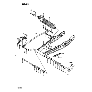REAR SWINGING ARM (RM100N)