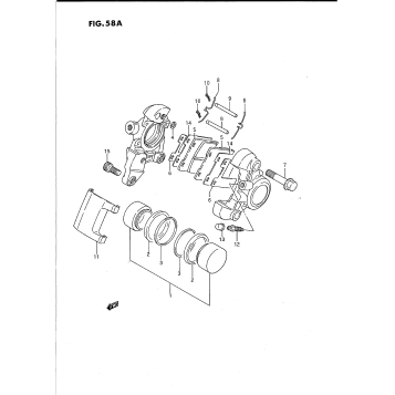 REAR CALIPER (MODEL P/R/S)