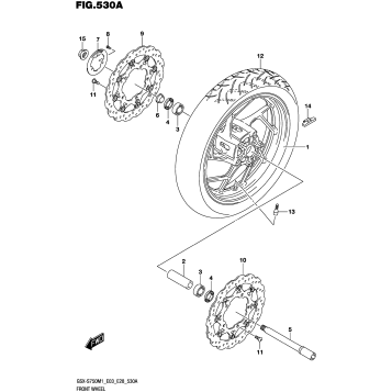 FRONT WHEEL (GSX-S750,GSX-S750A)