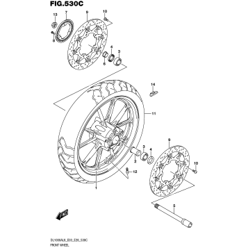 FRONT WHEEL (DL1000AL8 E33)