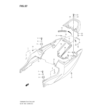 SEAT TAIL COVER (SV650SK3)