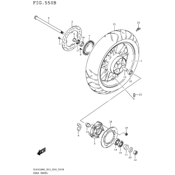 REAR WHEEL (DL650AM2 E28)