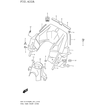 FUEL TANK FRONT COVER (GSX-S1000RQM4 E03)