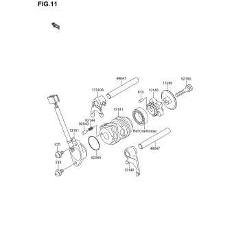 GEAR CHANGE DRUM/SHIFT FORK