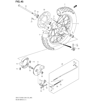 REAR WHEEL (DR-Z125L)