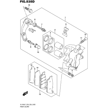 FRONT CALIPER (VL1500BTL7 E28)