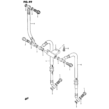 FRONT BRAKE HOSE (MODEL P)