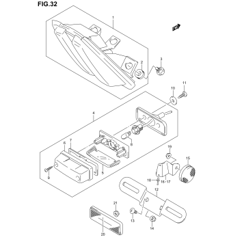 TAIL LAMP (SV1000SK3/SK4)