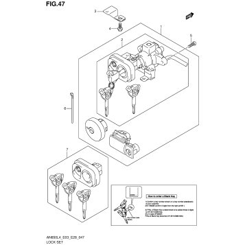LOCK SET (AN650ZL4 E28)