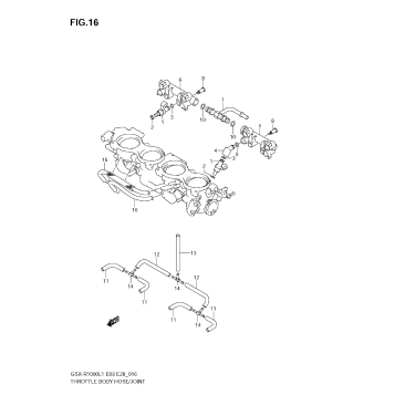 THROTTLE BODY HOSE/JOINT (GSX-R1000L1 E3)