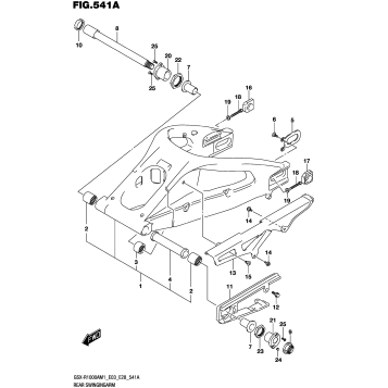 REAR SWINGINGARM (GSX-R1000RA,GSX-R1000RZA)