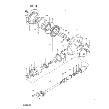 PROPELLER SHAFT - FINAL DRIVE GEAR