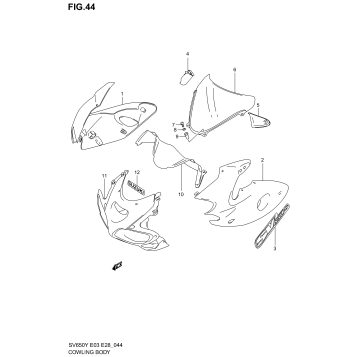 COWLING BODY (SV650SX E28)