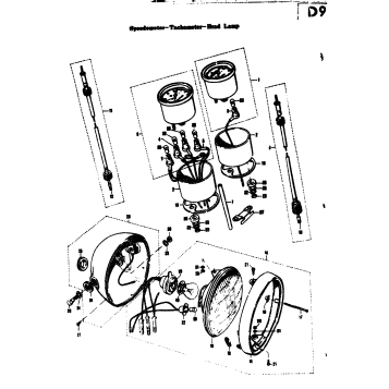 SPEEDOMETER-TACHOMETER-HEAD LAMP