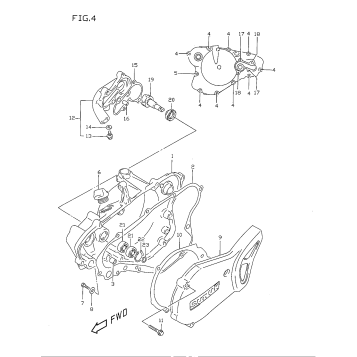 CRANKCASE COVER- WATER PUMP